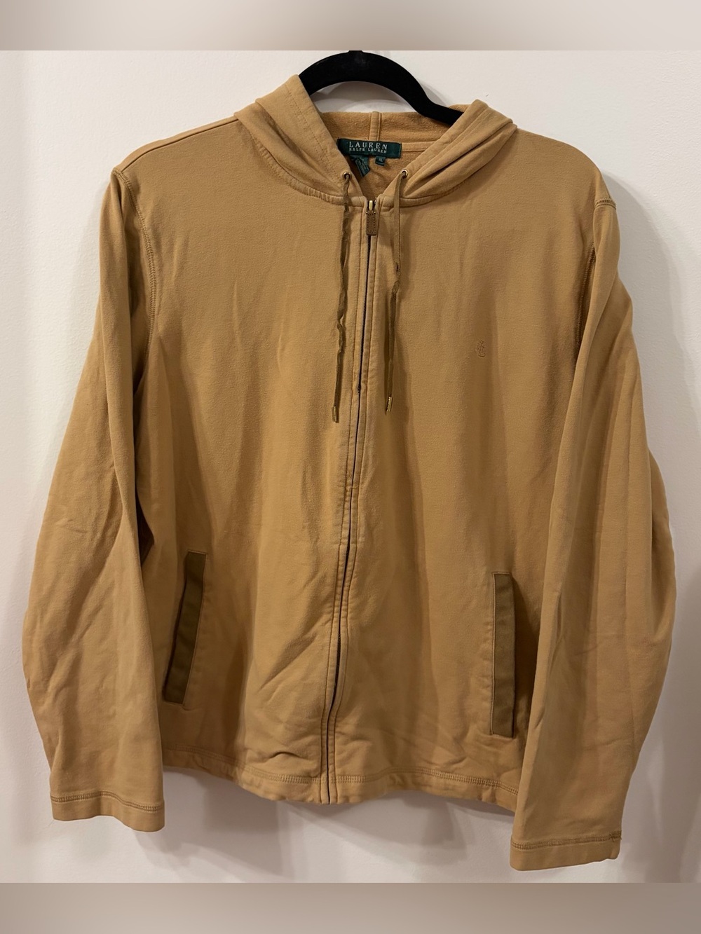 Lauren Ralph Lauren Women’s Full Zip Hoodie Jacket Size XL Quiet Luxury Preppy